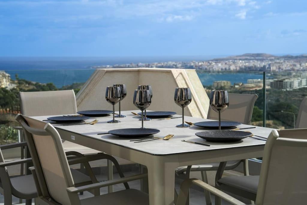 Lux Sea&Country Views With Pool Lägenhet Mellieħa Exteriör bild