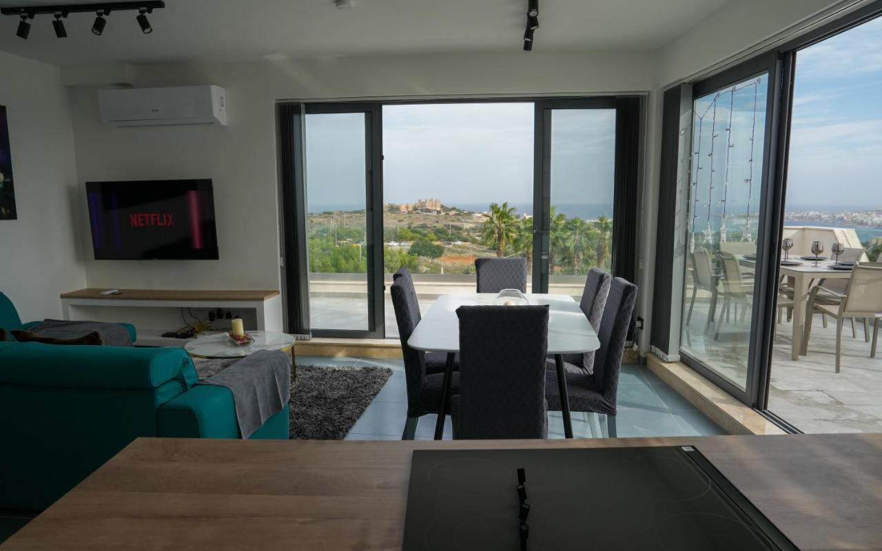 Lux Sea&Country Views With Pool Lägenhet Mellieħa Exteriör bild
